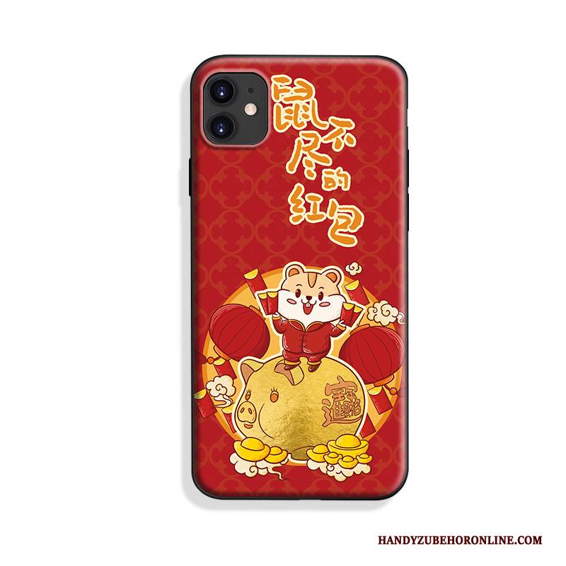 Hülle iPhone 11 Silikon Chinesische Art Nubuck, Case iPhone 11 Weiche Persönlichkeit Trendmarke