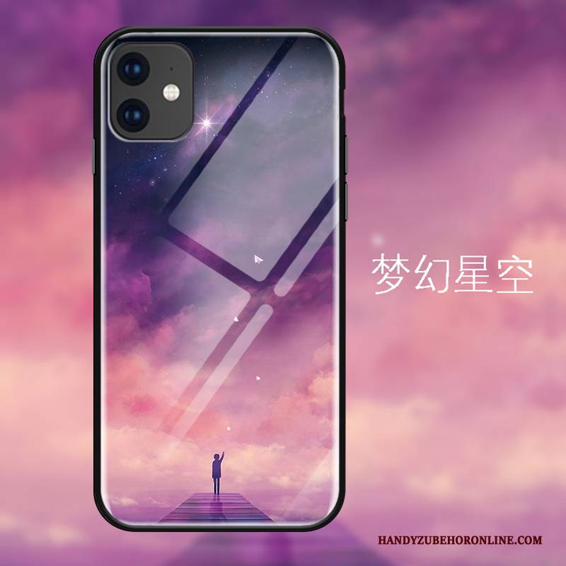 Hülle iPhone 11 Taschen Sternenhimmel Farbe, Case iPhone 11 Schutz Glas Fantasie