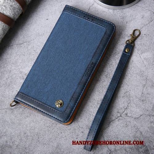 Hülle iPhone 12 Geldbörse Karte Business, Case iPhone 12 Folio Handyhüllen Denim