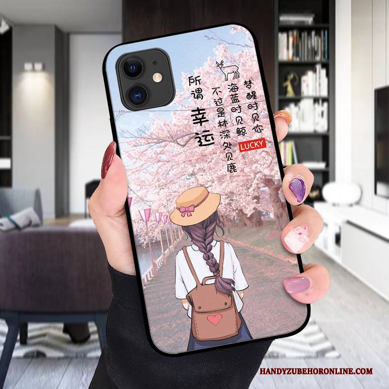 Hülle iPhone 12 Karikatur Anti-sturz Leuchtende, Case iPhone 12 Taschen Blau Nette