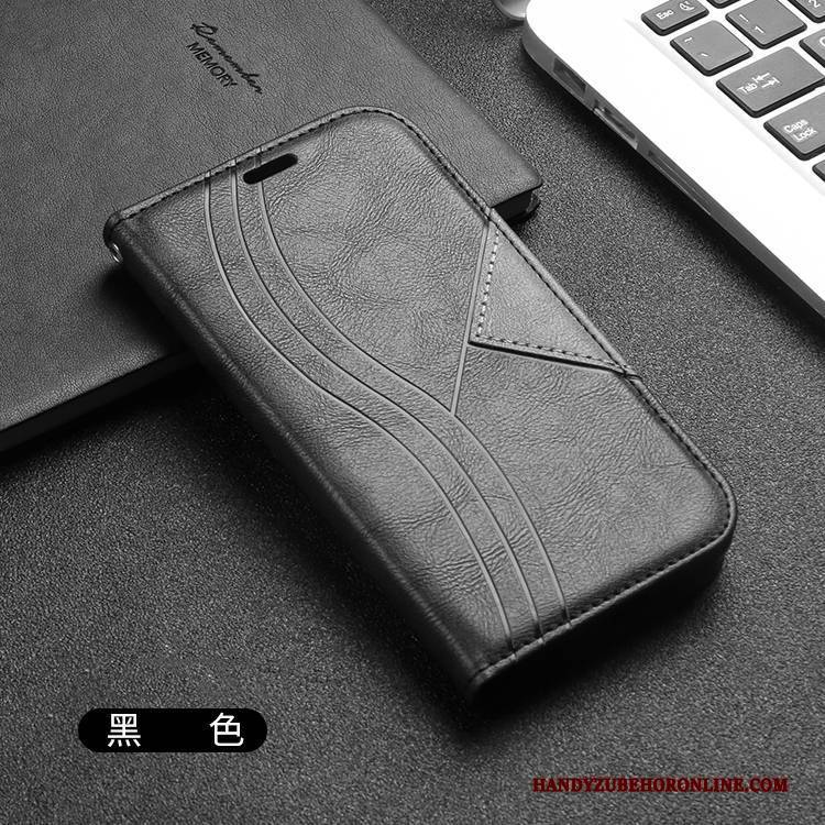 Hülle iPhone 12 Kreativ Karte Anti-sturz, Case iPhone 12 Folio Schwarz Trendmarke