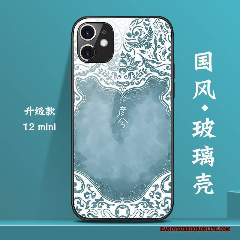 Hülle iPhone 12 Mini Kreativ Persönlichkeit Chinesische Art, Case iPhone 12 Mini Netto Rot Neu