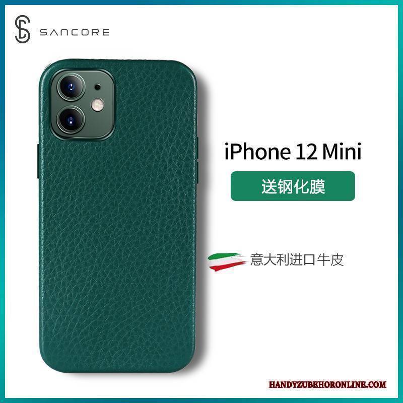 Hülle iPhone 12 Mini Schutz Kuh Handyhüllen, Case iPhone 12 Mini Taschen Lila Trend