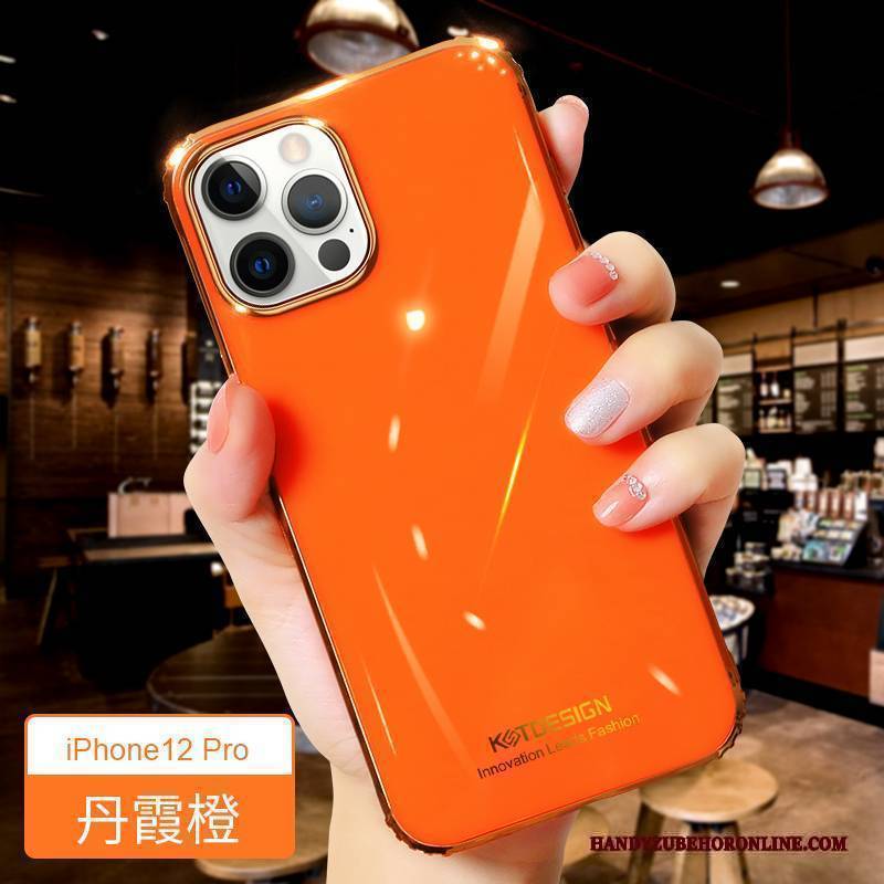 Hülle iPhone 12 Pro Kreativ Handyhüllen Persönlichkeit, Case iPhone 12 Pro Taschen Netto Rot Orange