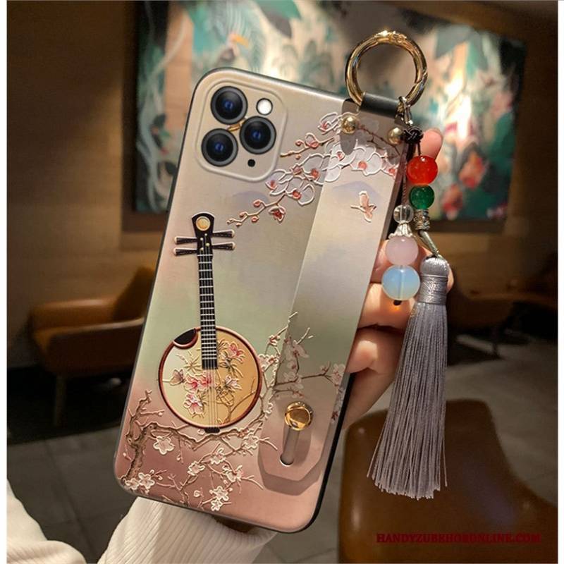 Hülle iPhone 12 Pro Max Prägung Wind Chinesische Art, Case iPhone 12 Pro Max Handyhüllen Grün