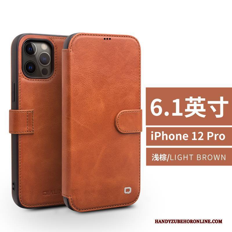 Hülle iPhone 12 Pro Taschen Business Handyhüllen, Case iPhone 12 Pro Schutz High-end Karte