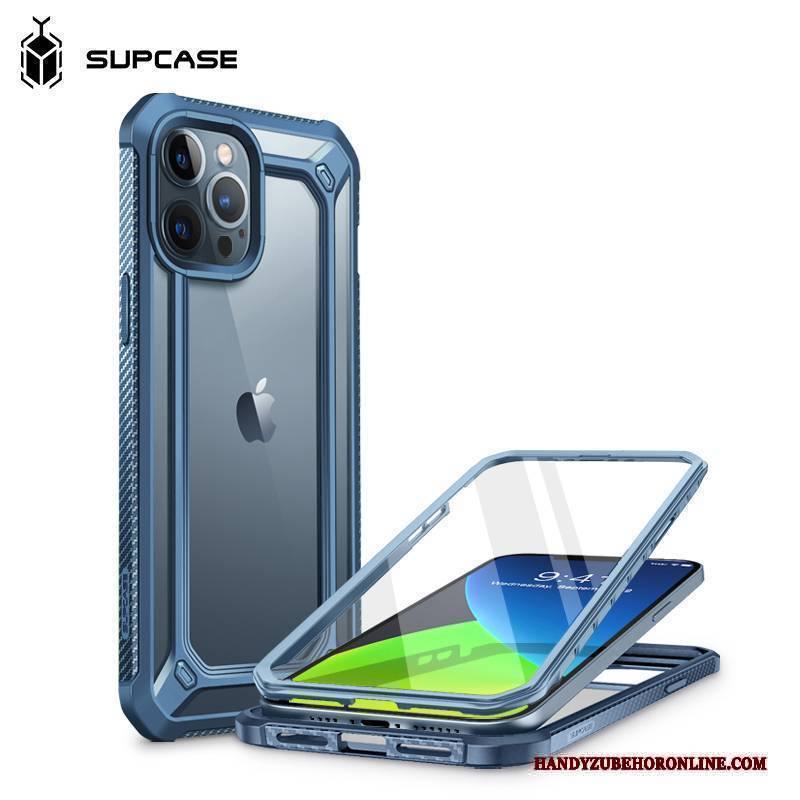 Hülle iPhone 12 Pro Taschen Schwer Blau, Case iPhone 12 Pro Silikon Persönlichkeit Anti-sturz