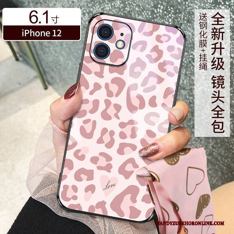 Hülle iPhone 12 Taschen Schlank Anti-sturz, Case iPhone 12 Schutz Neu Leopard