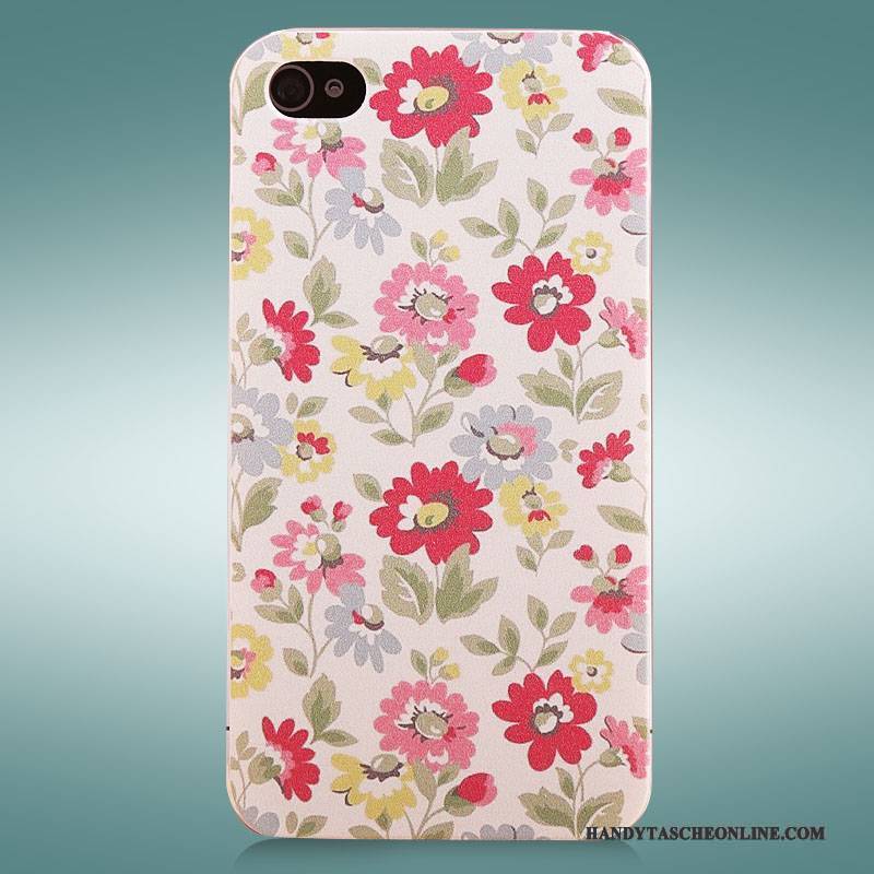 Hülle iPhone 4/4s Gemalt Schwer Nubuck, Case iPhone 4/4s Schutz Lila Handyhüllen