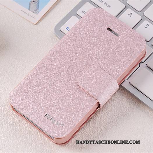 Hülle iPhone 4/4s Lederhülle Persönlichkeit Anti-sturz, Case iPhone 4/4s Schutz Rosa Handyhüllen