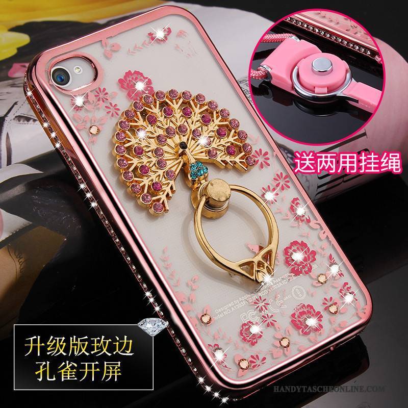 Hülle iPhone 4/4s Taschen Handyhüllen Hängende Verzierungen, Case iPhone 4/4s Weiche Rosa