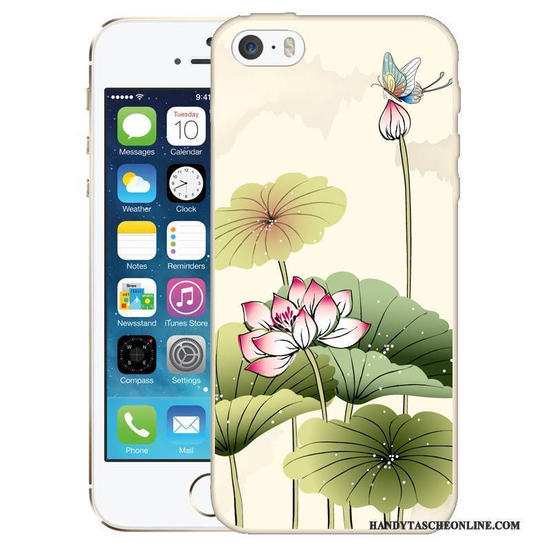 Hülle iPhone 5/5s Gemalt Handyhüllen Grün, Case iPhone 5/5s Karikatur