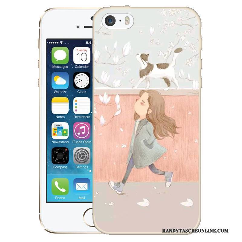 Hülle iPhone 5/5s Gemalt Handyhüllen Grün, Case iPhone 5/5s Karikatur