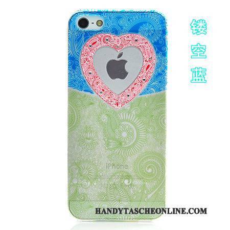 Hülle iPhone 5/5s Karikatur Farbe Gelb, Case iPhone 5/5s Schutz Zubehör Blau