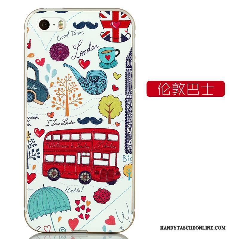 Hülle iPhone 5/5s Karikatur Grenze Anti-sturz, Case iPhone 5/5s Taschen Handyhüllen Nette