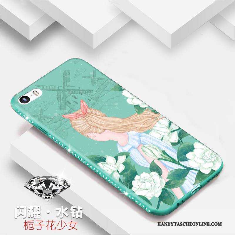 Hülle iPhone 5/5s Karikatur Rosa Hängende Verzierungen, Case iPhone 5/5s Taschen Handyhüllen Persönlichkeit