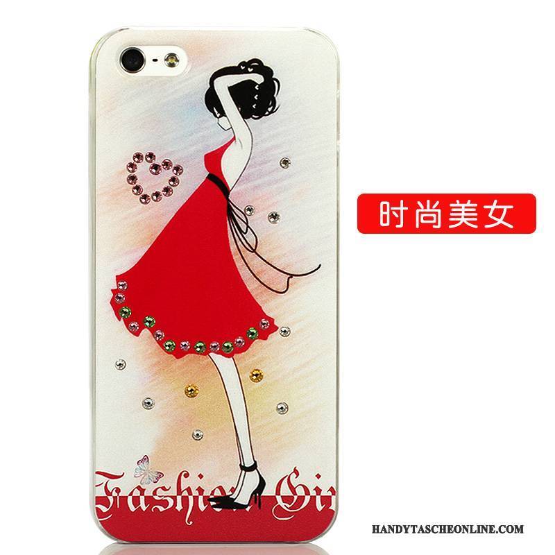 Hülle iPhone 5/5s Karikatur Schwer Nette, Case iPhone 5/5s Strass Licht Handyhüllen