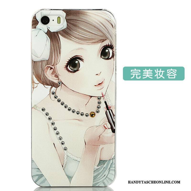 Hülle iPhone 5/5s Karikatur Schwer Nette, Case iPhone 5/5s Strass Licht Handyhüllen