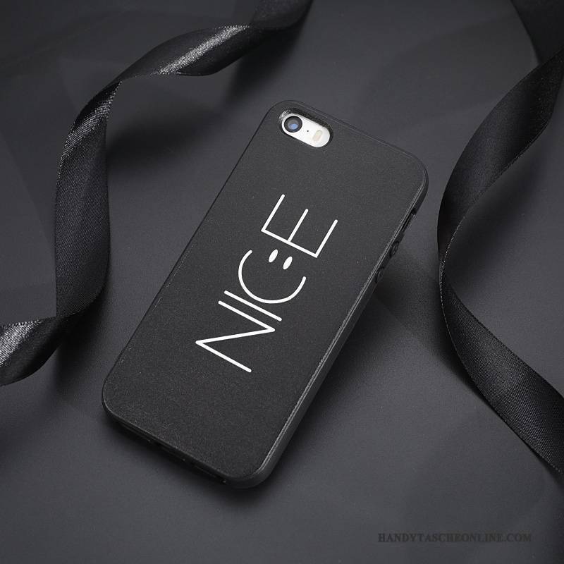 Hülle iPhone 5/5s Kreativ Trendmarke Schwer, Case iPhone 5/5s Schwarz Anti-sturz