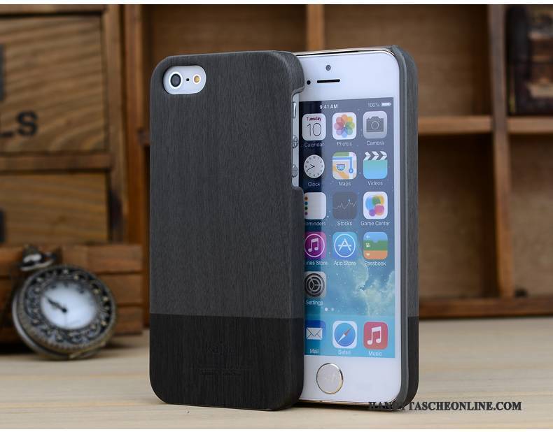 Hülle iPhone 5/5s Luxus Anti-sturz Dunkel, Case iPhone 5/5s Leder Neu Schlank