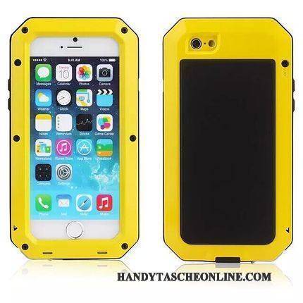 Hülle iPhone 5/5s Metall Grenze Anti-sturz, Case iPhone 5/5s Schutz Gelb Neu