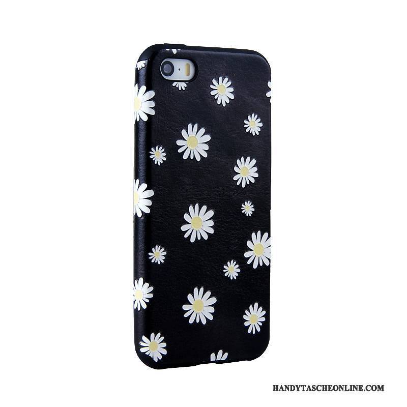 Hülle iPhone 5/5s Prägung Blau Trend, Case iPhone 5/5s Schutz Handyhüllen