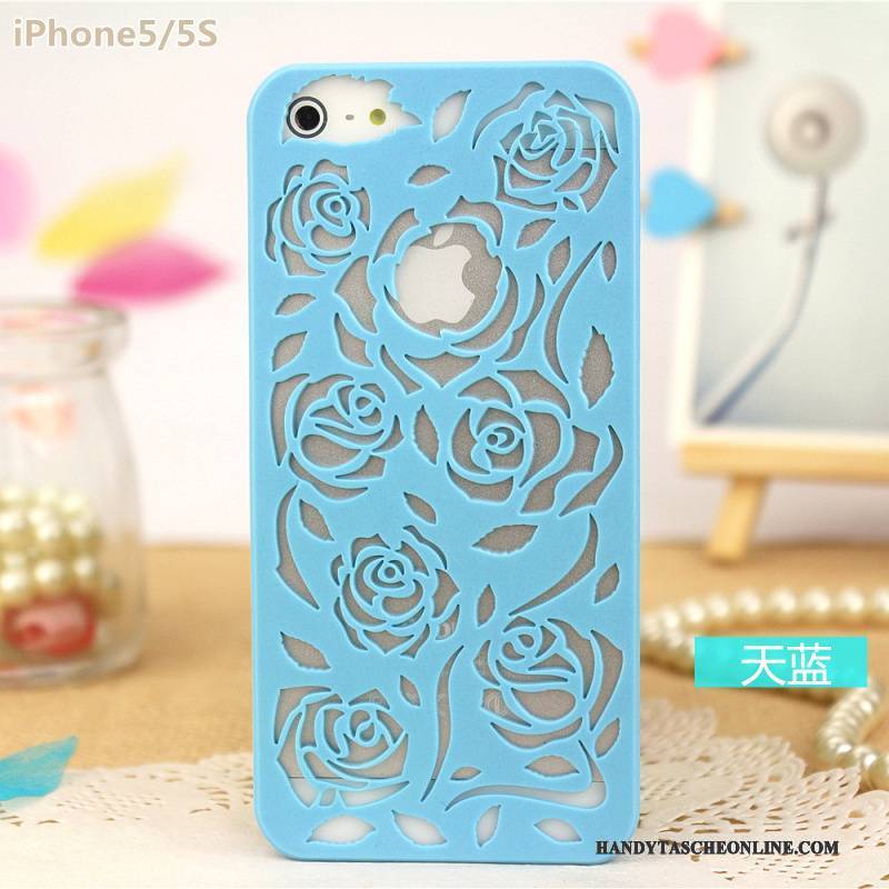 Hülle iPhone 5/5s Schutz Durchbrochenes Leicht, Case iPhone 5/5s Rose Blumen