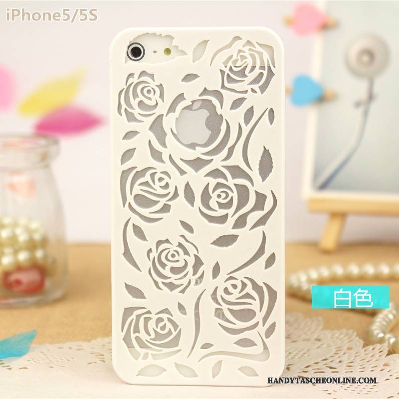 Hülle iPhone 5/5s Schutz Durchbrochenes Leicht, Case iPhone 5/5s Rose Blumen