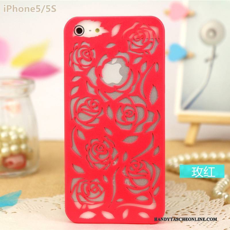 Hülle iPhone 5/5s Schutz Durchbrochenes Leicht, Case iPhone 5/5s Rose Blumen