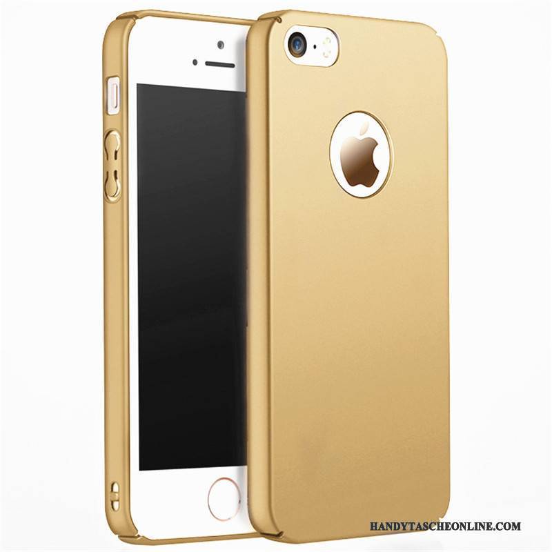 Hülle iPhone 5/5s Schutz Gold Schwer, Case iPhone 5/5s Nubuck Handyhüllen