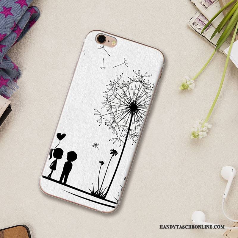 Hülle iPhone 5/5s Silikon Handyhüllen Nette, Case iPhone 5/5s Karikatur Anti-sturz Lila