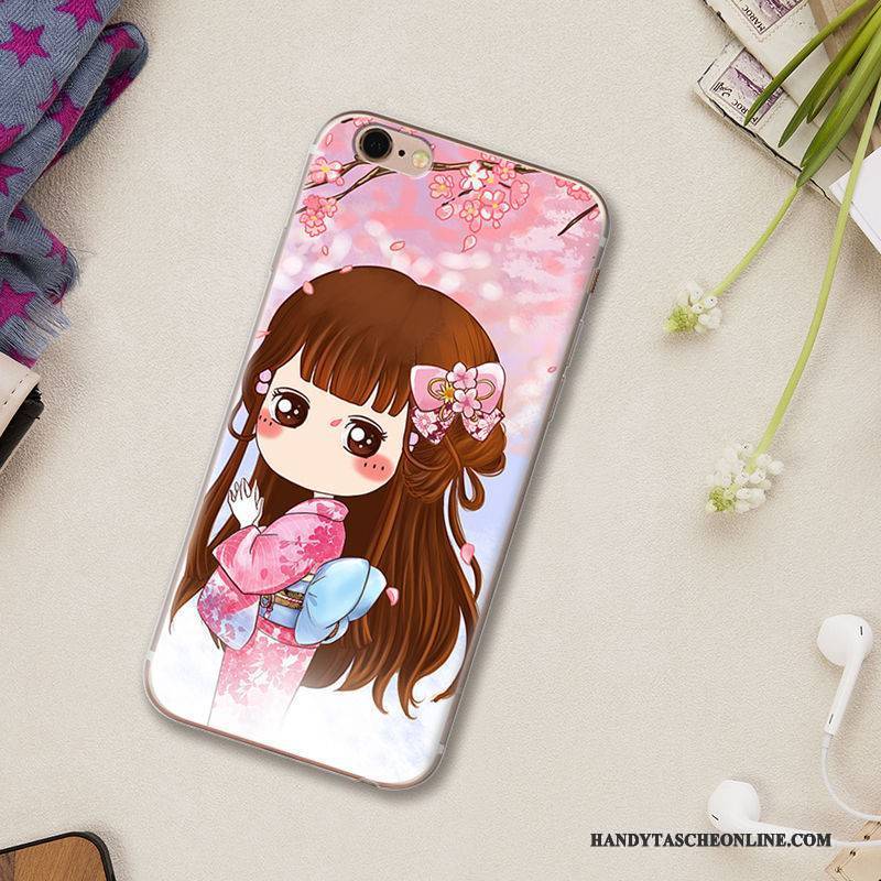 Hülle iPhone 5/5s Silikon Handyhüllen Nette, Case iPhone 5/5s Karikatur Anti-sturz Lila