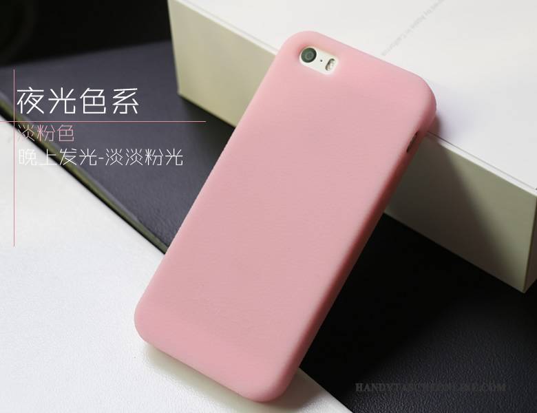 Hülle iPhone 5/5s Silikon Handyhüllen Rosa, Case iPhone 5/5s Schutz Stoff