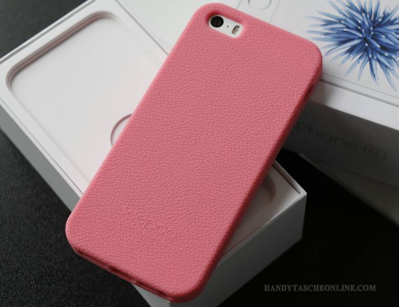 Hülle iPhone 5/5s Silikon Handyhüllen Rosa, Case iPhone 5/5s Schutz Stoff