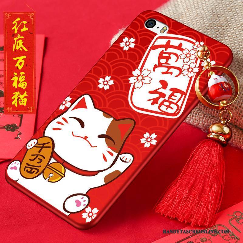 Hülle iPhone 5/5s Silikon Reichtum Katzen, Case iPhone 5/5s Schutz Neu Anti-sturz