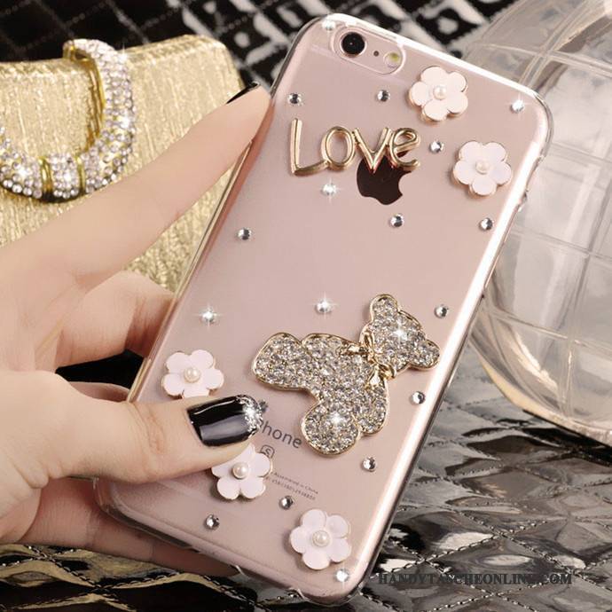 Hülle iPhone 5/5s Strass Rosa Handyhüllen, Case iPhone 5/5s Schutz