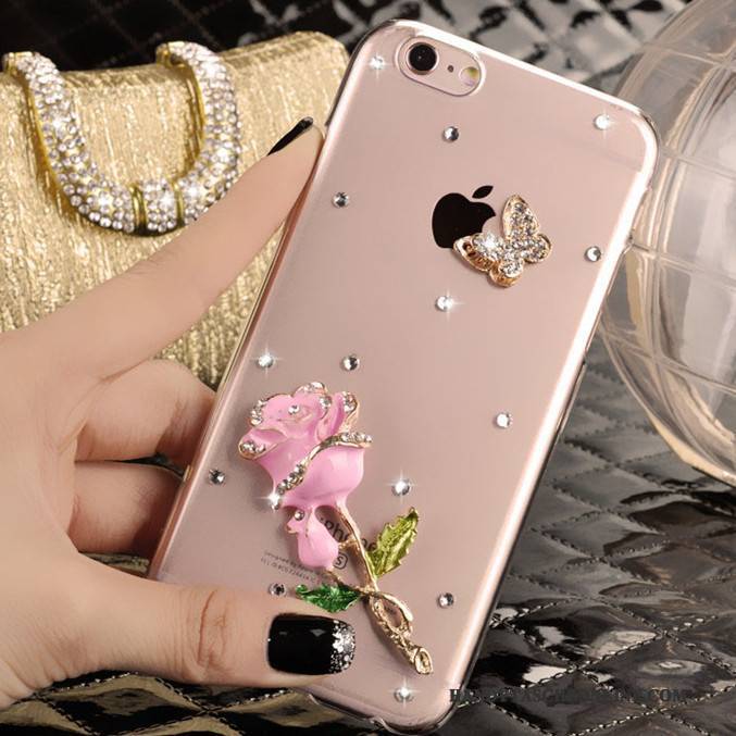 Hülle iPhone 5/5s Strass Rosa Handyhüllen, Case iPhone 5/5s Schutz