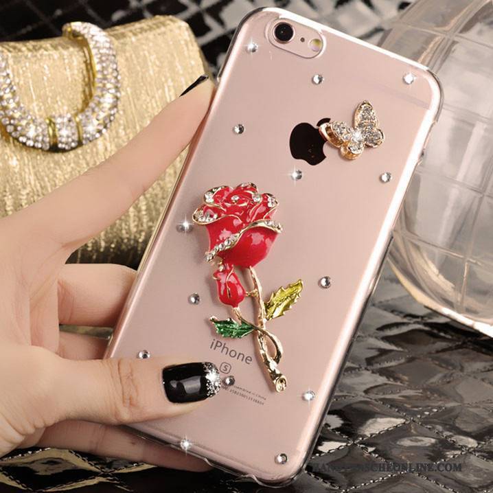 Hülle iPhone 5/5s Strass Rosa Handyhüllen, Case iPhone 5/5s Schutz