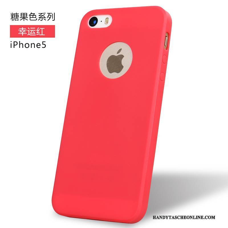 Hülle iPhone 5/5s Taschen Rot Handyhüllen, Case iPhone 5/5s Weiche Anti-sturz Trend