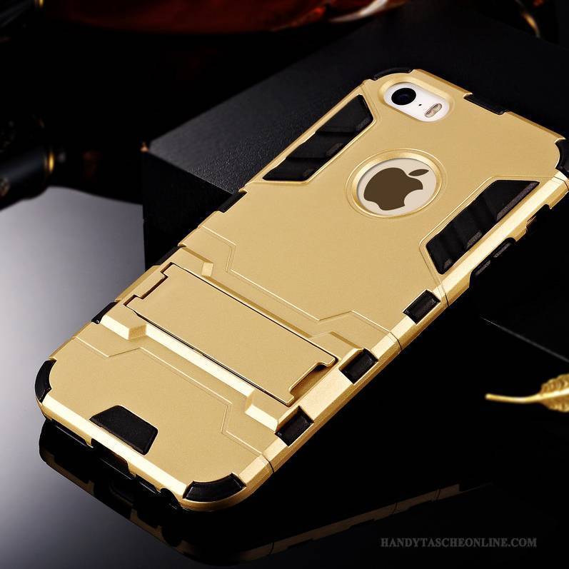 Hülle iPhone 5/5s Taschen Trend Handyhüllen, Case iPhone 5/5s Schutz Nubuck Gold