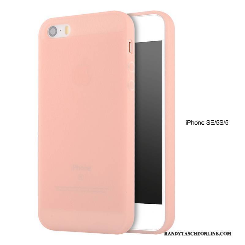 Hülle iPhone 5/5s Weiche Handyhüllen Neu, Case iPhone 5/5s Schutz Rosa Transparent