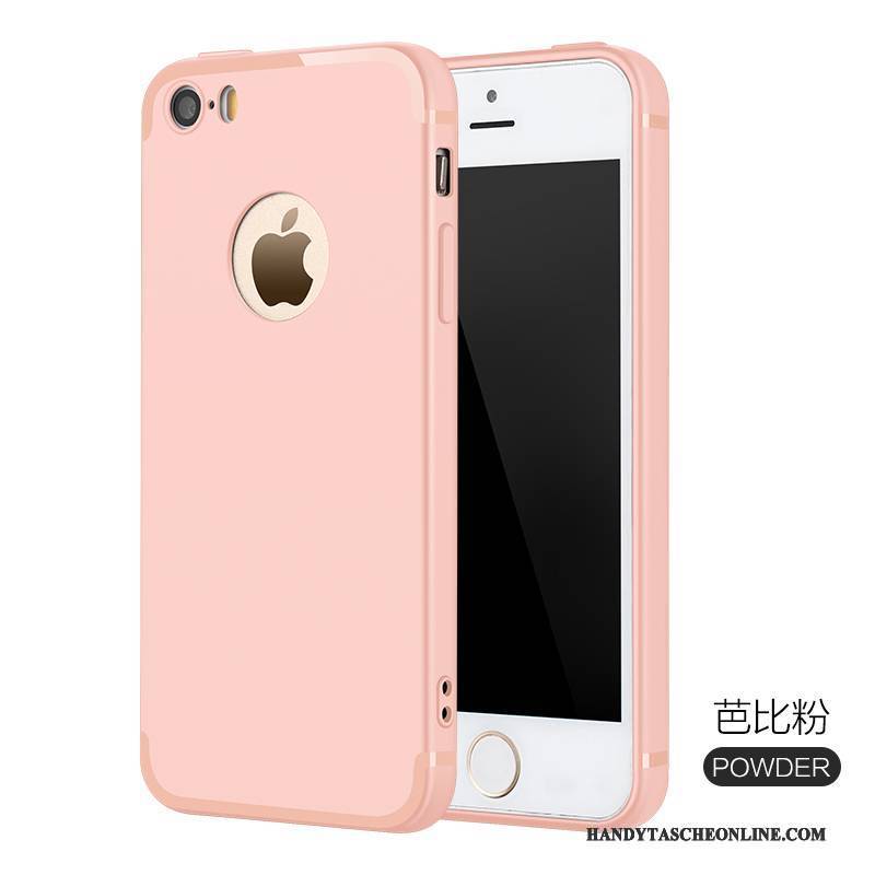 Hülle iPhone 5/5s Weiche Rosa Anti-sturz, Case iPhone 5/5s Schutz Einfach Handyhüllen