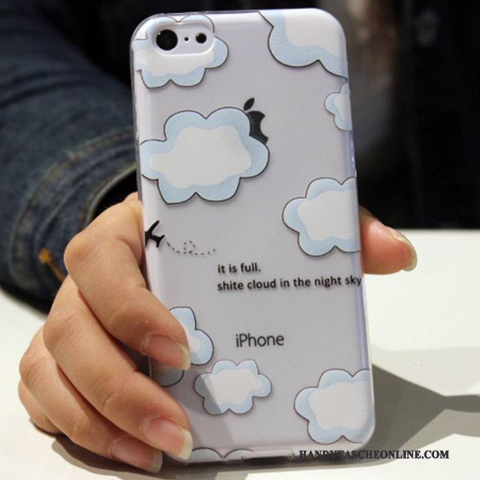 Hülle iPhone 5c Farbe Handyhüllen Anti-sturz, Case iPhone 5c Karikatur Trend Blau