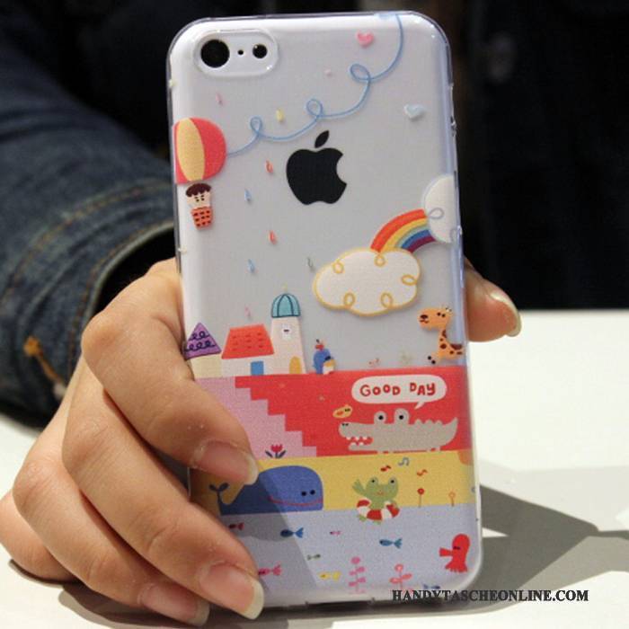 Hülle iPhone 5c Farbe Handyhüllen Anti-sturz, Case iPhone 5c Karikatur Trend Blau