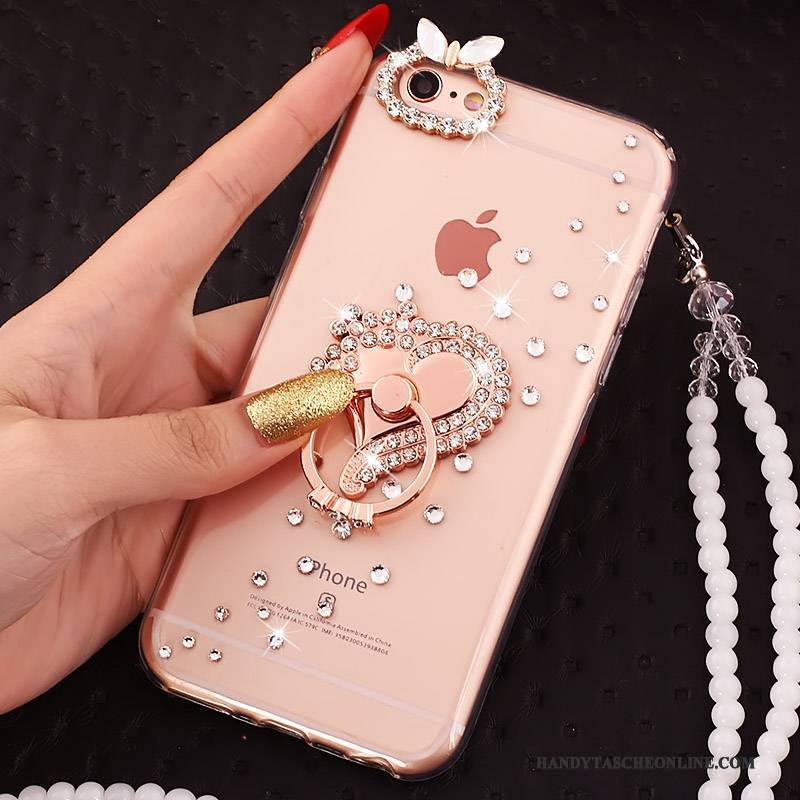 Hülle iPhone 5c Weiche Gold Handyhüllen, Case iPhone 5c Schutz Schnalle Hängender Hals