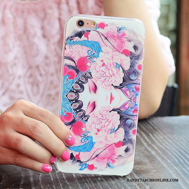 Hülle iPhone 6/6s Farbe Persönlichkeit Chinesische Art, Case iPhone 6/6s Kreativ Handyhüllen Hua Dan