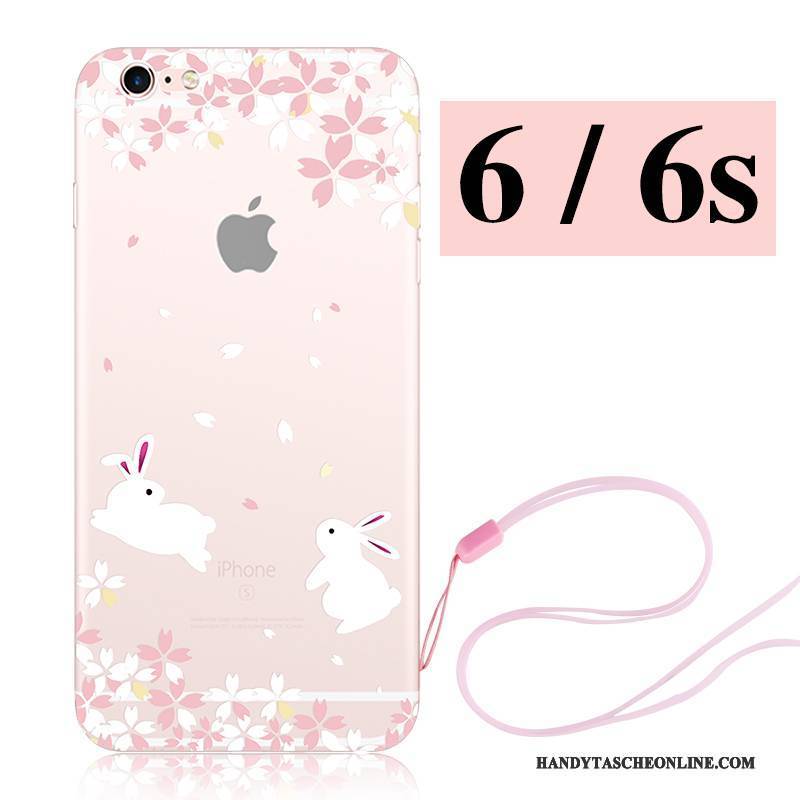 Hülle iPhone 6/6s Karikatur Neu Handyhüllen, Case iPhone 6/6s Silikon Hängende Verzierungen Rosa