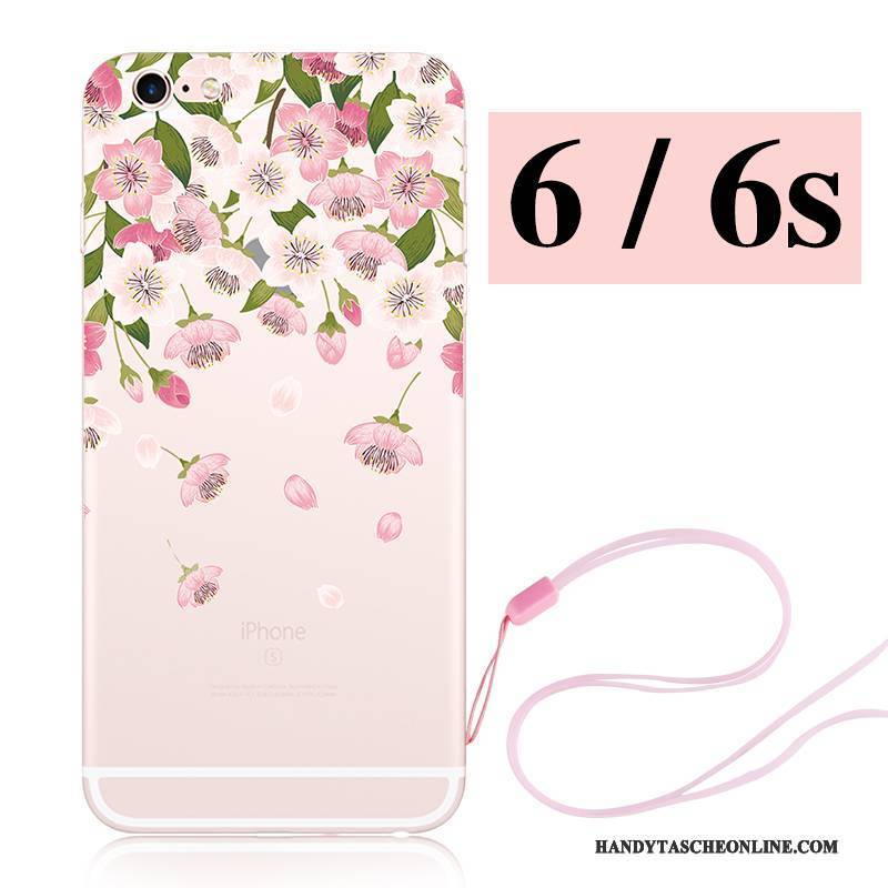 Hülle iPhone 6/6s Karikatur Neu Handyhüllen, Case iPhone 6/6s Silikon Hängende Verzierungen Rosa