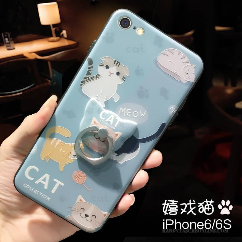 Hülle iPhone 6/6s Karikatur Persönlichkeit Nette, Case iPhone 6/6s Kreativ Handyhüllen Blau