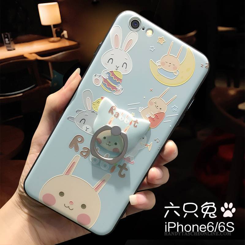 Hülle iPhone 6/6s Karikatur Persönlichkeit Nette, Case iPhone 6/6s Kreativ Handyhüllen Blau